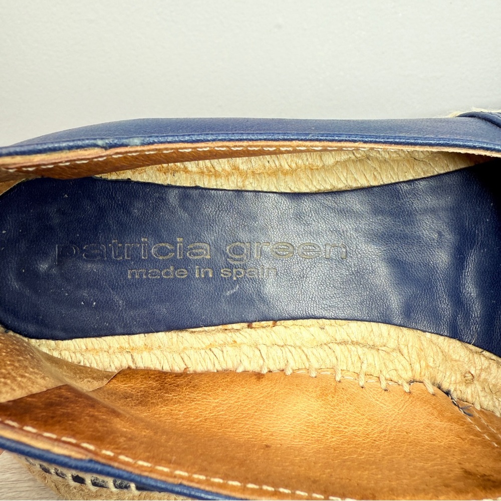 Like New! Patricia Green Lynn blue leather espadrilles size 6 - Picture 10 of 13
